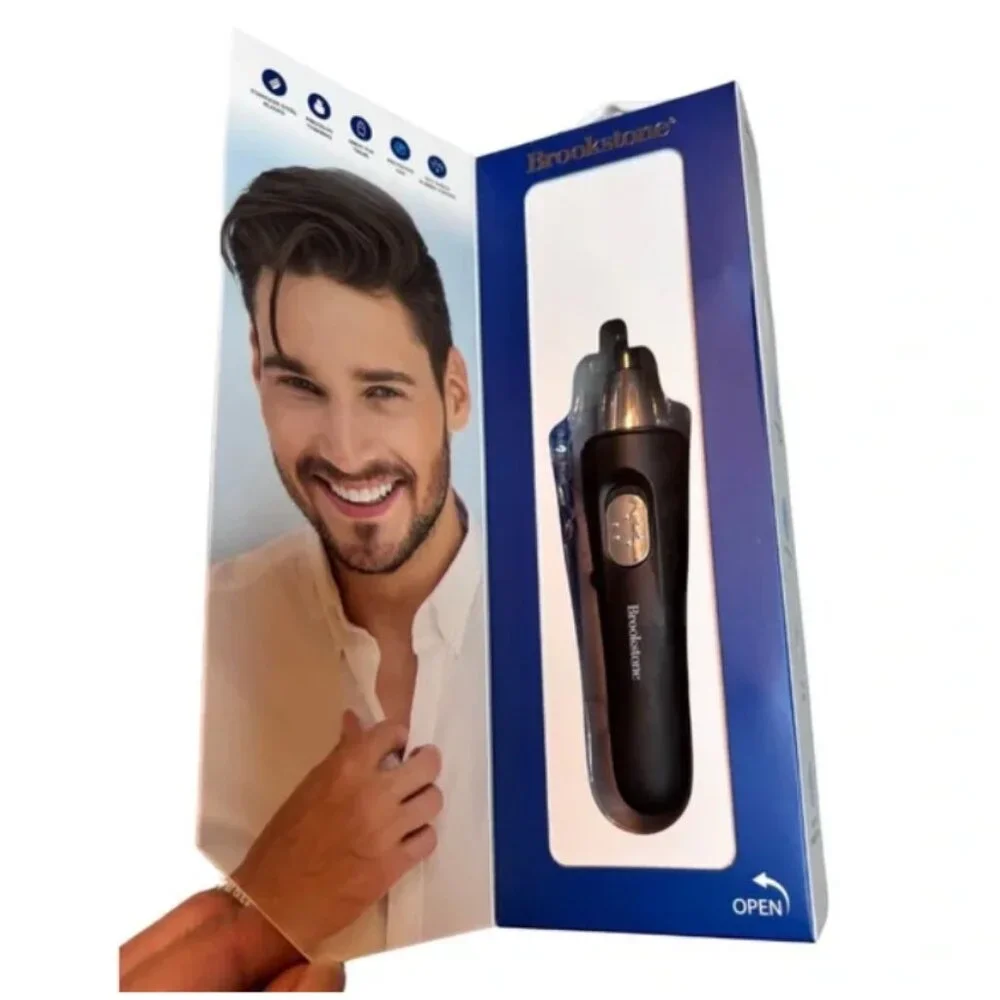 Brookstone Anti Shock Precision Stainless Steel Ear Nose Trimmer with LED Light